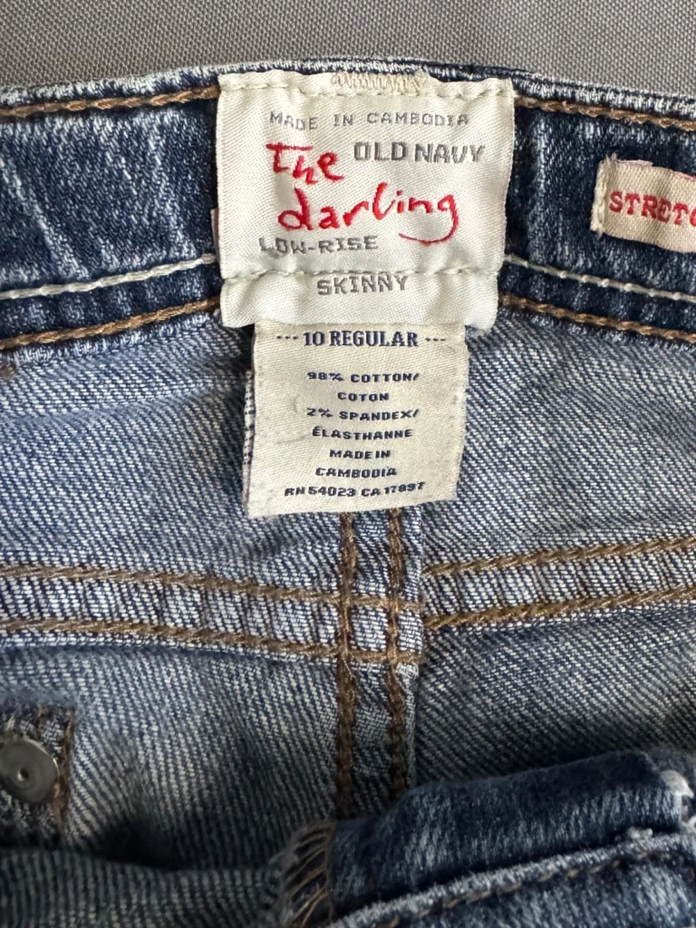 Girls Old Navy Stretch Jeans W/ adjustable waist Size 10 Reg